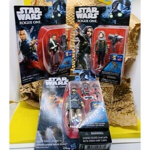 Star Wars Rogue One Figure Lot Of 3 Casiano Andor, Jynn Erso, Edad New Sealed